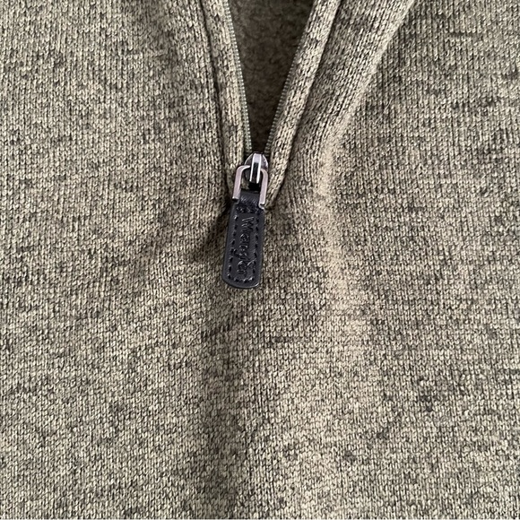Men's Wrangler Long Sleeve fleece Quarter-Zip - Olive size Medium - Picture 6 of 8